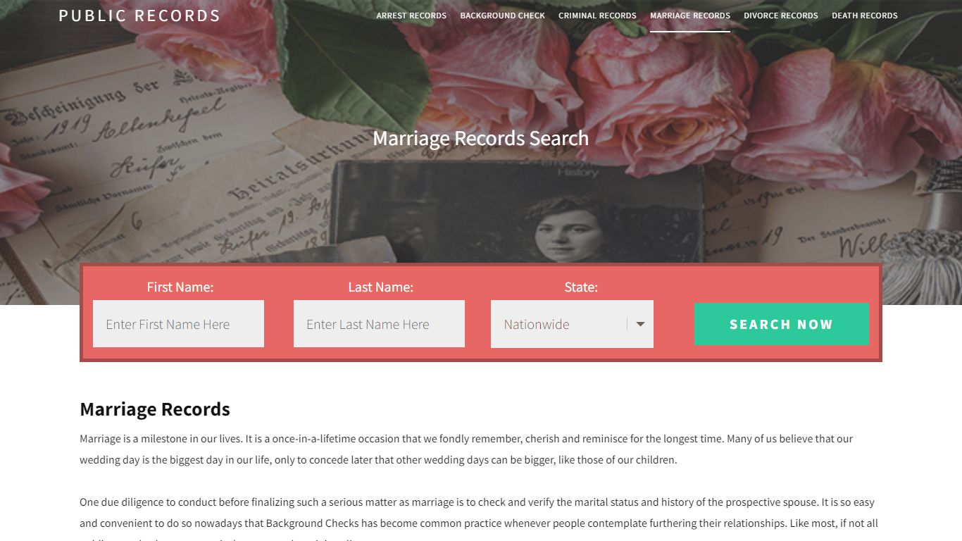 Marriage Records | Enter Name and Search. 14Days Free - Public Records